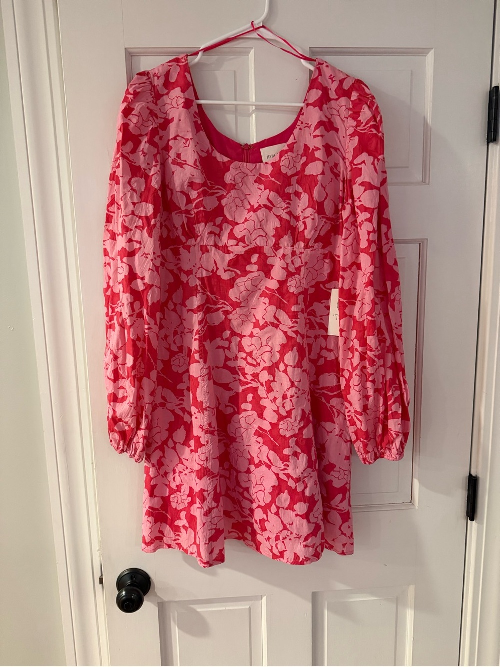 NWT Hyacinth House Pink Floral Shift Dress - Size Large